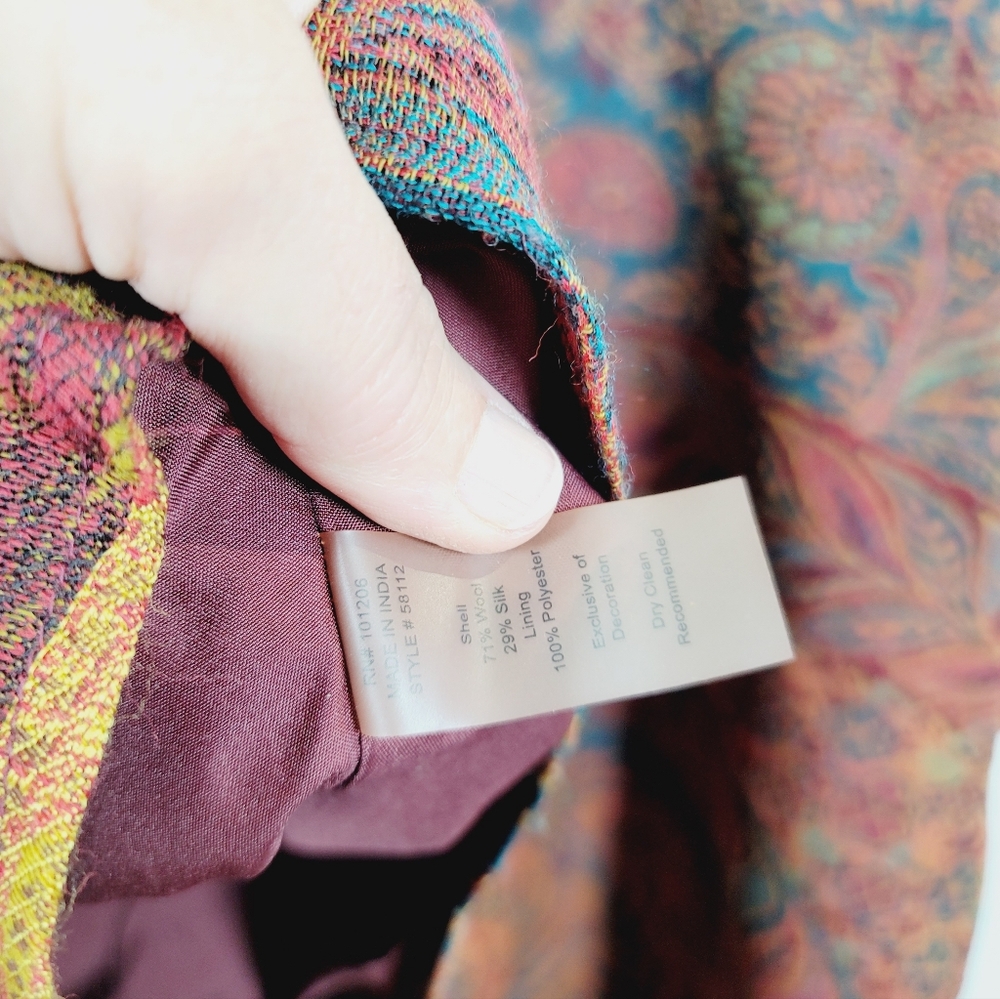 Soft Surroundings Patchwork Kimono Jacket, Size XL - image 4